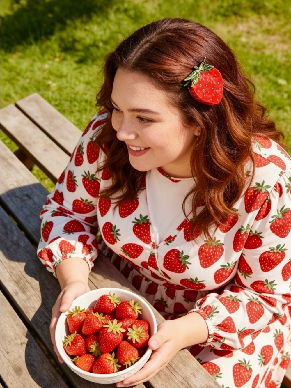 Strawberry Hair Clip - Red Strawberry Hair Accessory